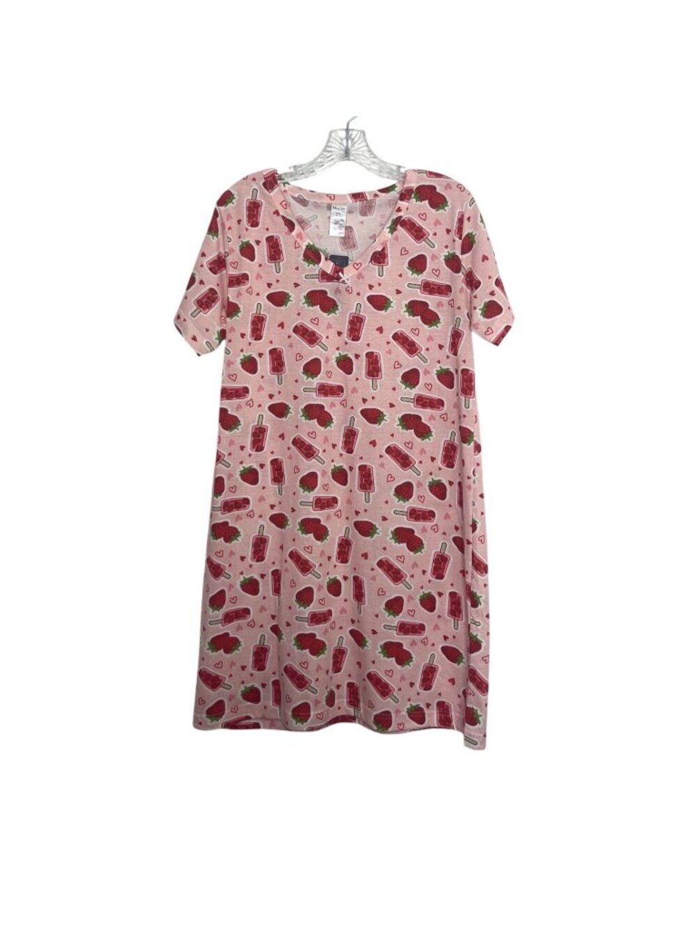 Mayfair Nightshirt Strawberry Popsicle Print Medium Pink New Summer